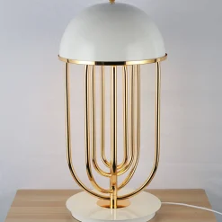 Lampa stołowa DOLCE VITA biało - złota (ST-1602 white) - Step into Design