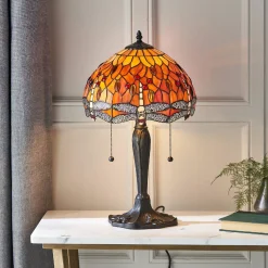 Lampa Stołowa Dragonfly flame (64092) Tiffany