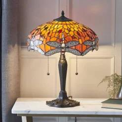 Lampa Stołowa Dragonfly flame (64093) Tiffany