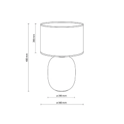 Lampa stołowa MELODY bursztyn / juta (5986) - TK Lighting