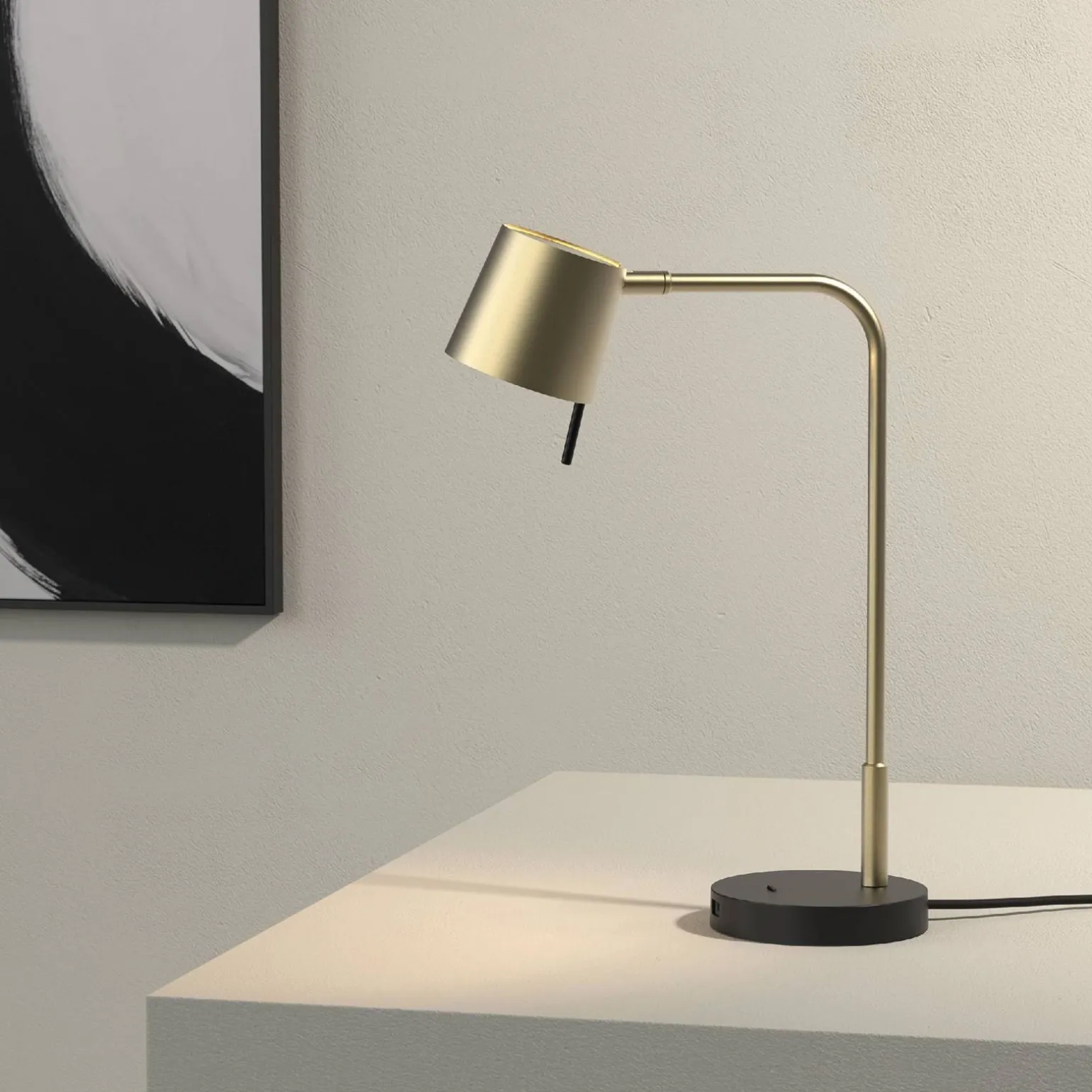 Lampa Stołowa Miura Desk USB Matowe Złoto (1444008) - Astro Lighting