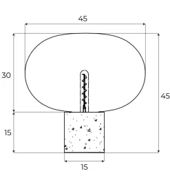 Lampa stołowa MOONSTONE biały marmur + szkło dymione (T0055) - MAXLIGHT