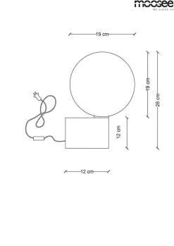 Lampa stołowa PARLA - Złoty podstawa, Biały klosz (MSE010300141) - MOOSEE