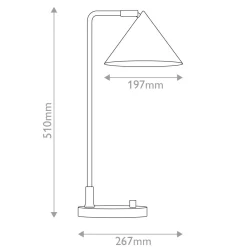 Lampa stołowa Remyck - 1 źródło światła - Szczotkowane złoto (ALM-REMYCK-TL-GD) - Elstead Lighting
