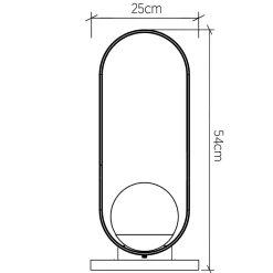 Lampa stołowa Sfera (QN-SFERA-TL-L-TEAK) - Quintiesse
