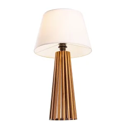 Lampa stołowa Slatted (QN-SLATTED-TL-TEAK) - Quintiesse