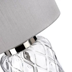 Lampa stołowa Sola - 1 źródło światła - Srebrny abażur (QN-SOLA-TL-S) - Quintiesse