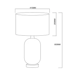 Lampa stołowa Tamiza 65 cm biała 1xE27 (LP-1515/1T big white) - Light Prestige