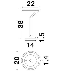Lampa stołowa wewnętrzna ZUDANEZ (LE44770) - Luces Exclusivas