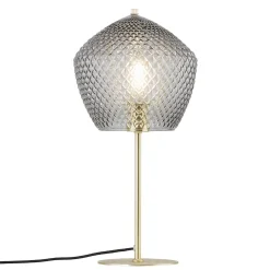 Lampa stołowa ze szklanym kloszem ORBIFORM Nordlux E27 40W Szkło Mosiądz