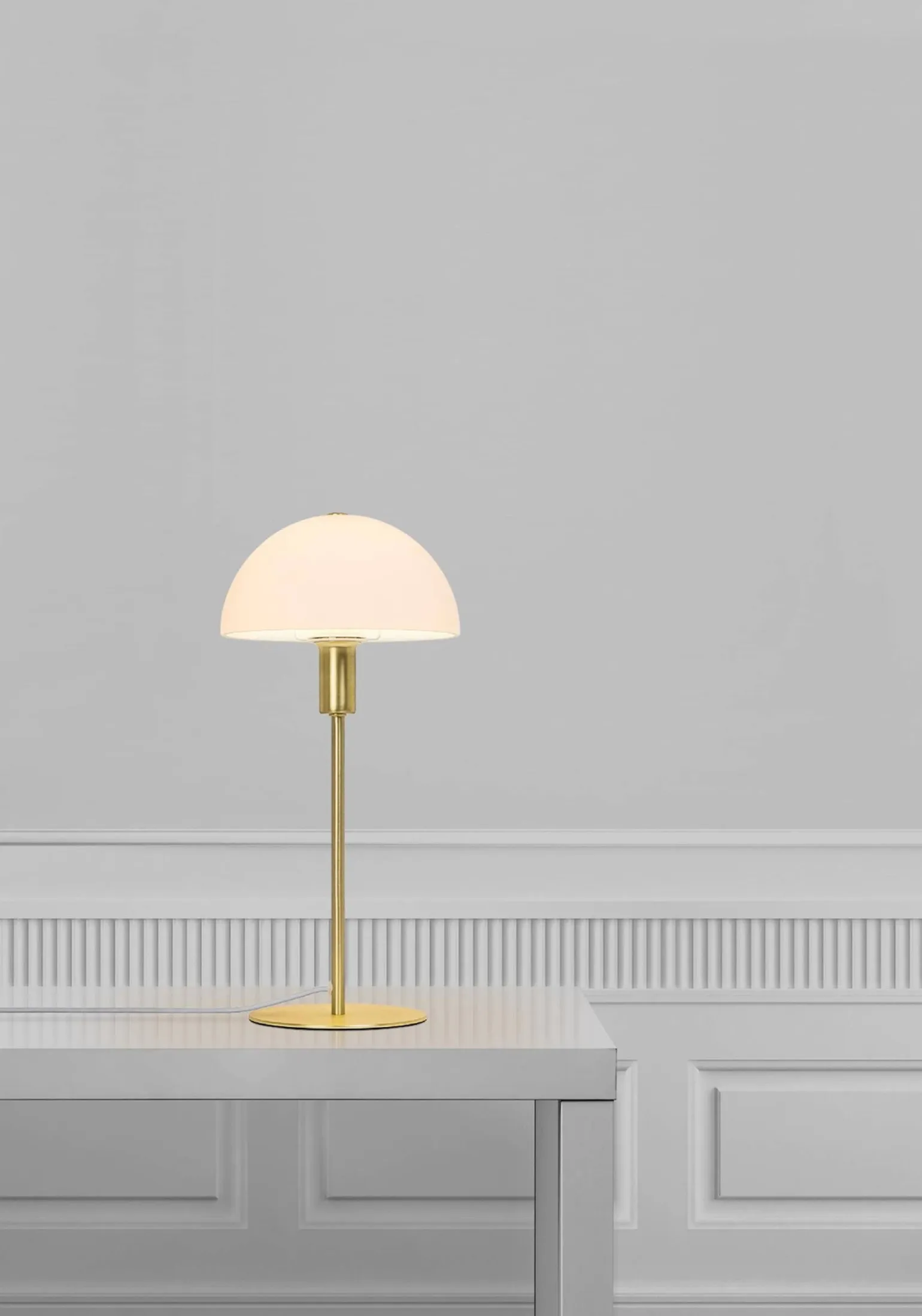 Lampa stołowa ze szklanym kloszem ELLEN Nordlux E14 40W Metal Mosiądz