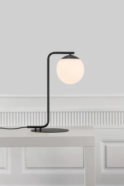 Lampa stołowa ze szklanym kloszem GRANT Nordlux E14 40W Szkło Czarny