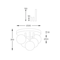 Lampa sufitowa ALI (5645) - Zuma Line
