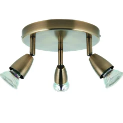 Lampa sufitowa Amalfi 3lt round antique brass 35W (60997) - Saxby