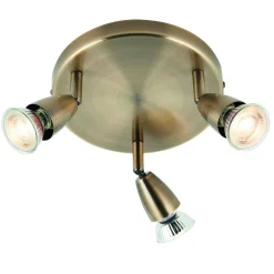 Lampa sufitowa Amalfi 3lt round antique brass 35W (60997) - Saxby
