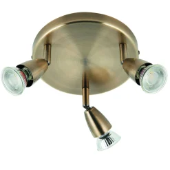 Lampa sufitowa Amalfi 3lt round antique brass 35W (60997) - Saxby