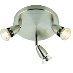 Lampa sufitowa Amalfi 3lt round satin nickel 35W (G2523413) - Saxby