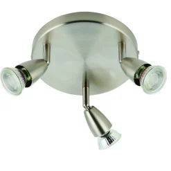 Lampa sufitowa Amalfi 3lt round satin nickel 35W (G2523413) - Saxby