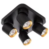 Lampa sufitowa Andy Spot 4 czarna kwadrat (ML9941) - Milagro