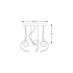 Lampa sufitowa BALBO złota (2023573-GD) - Zuma Line