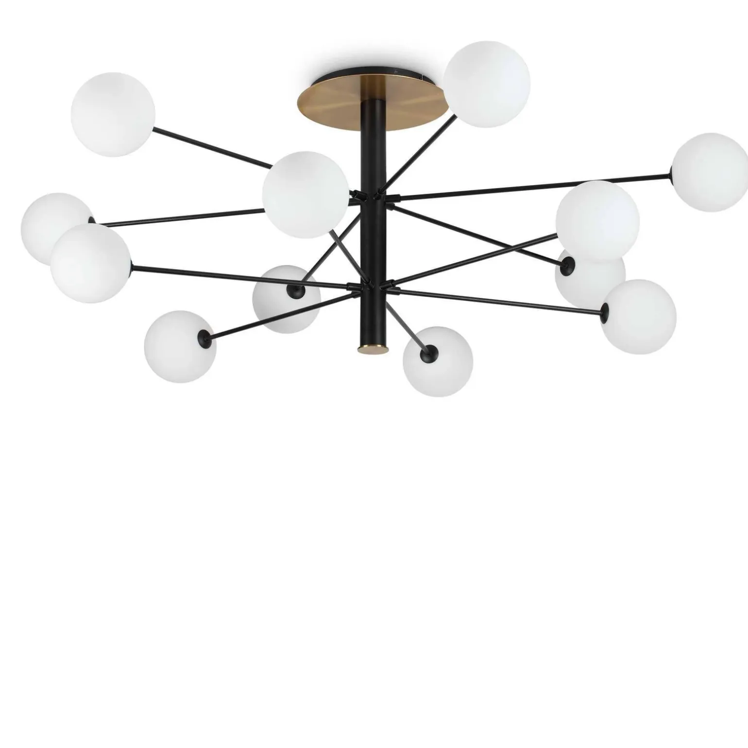 Lampa Sufitowa COSMOPOLITAN Czarny (COSMOPOLITAN_PL12_NERO_OTTONE) - Ideal Lux