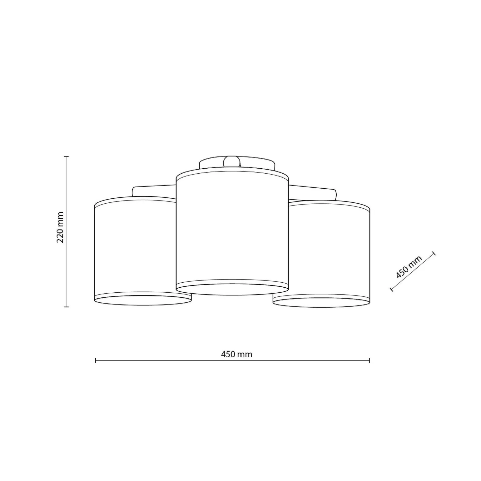 Lampa sufitowa DEVA NATURE 3 PŁ (6865) - TK Lighting