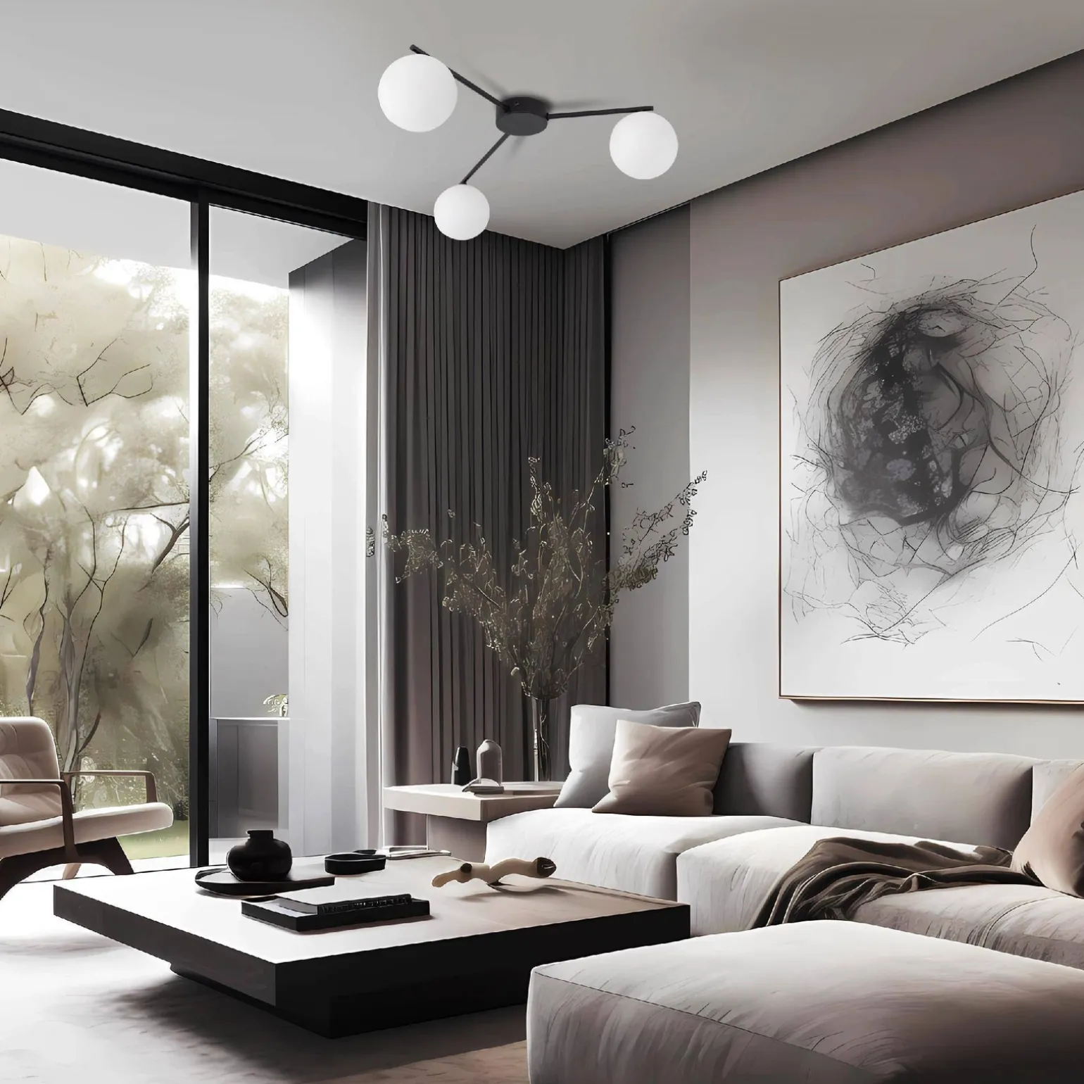 Lampa sufitowa ELTON BLACK 3 (10261) - TK Lighting