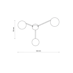 Lampa sufitowa ELTON BLACK 3 (10261) - TK Lighting