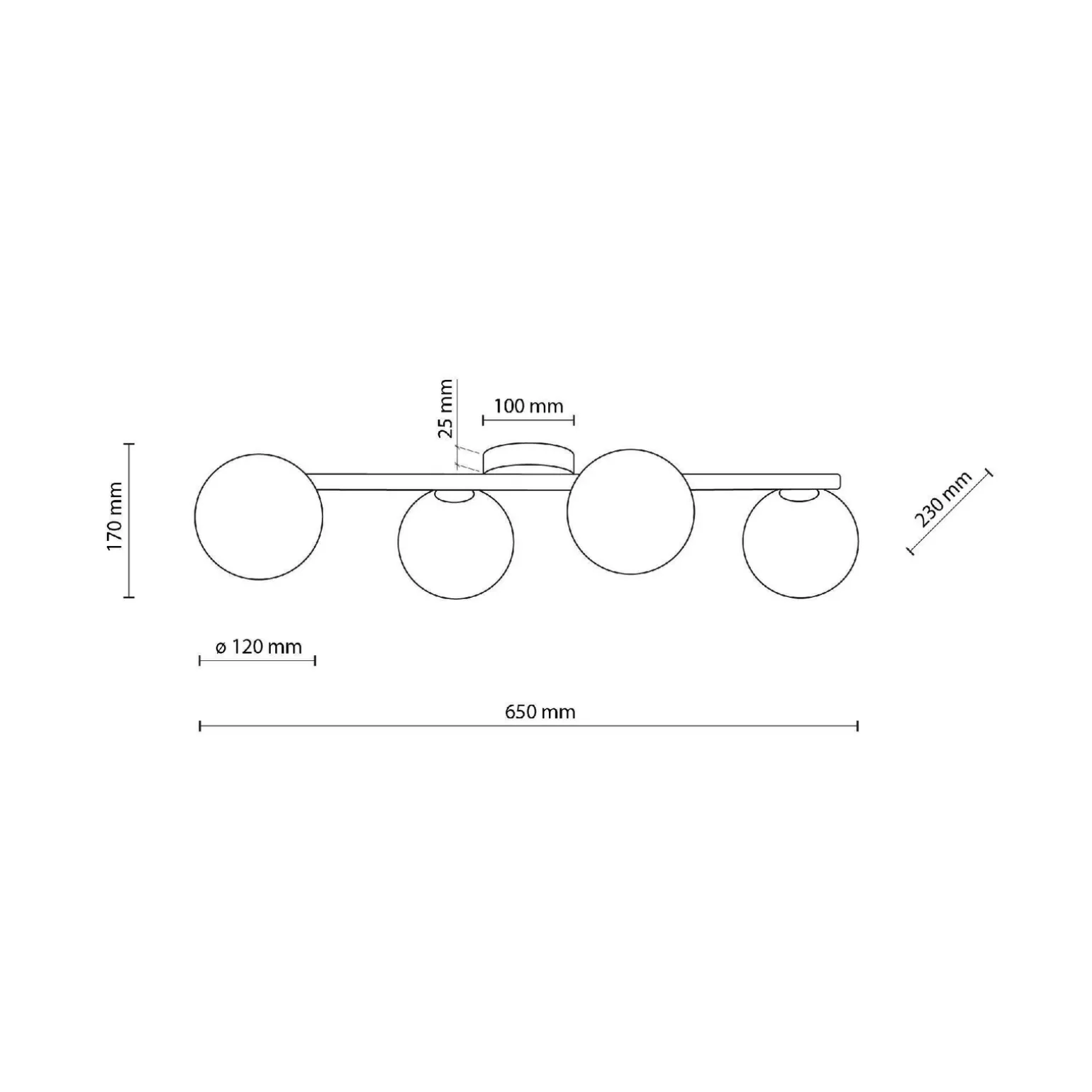 Lampa sufitowa ESTERA WOOD ORZECH 4 PŁ (10270) - TK Lighting
