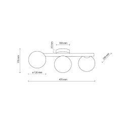 Lampa sufitowa ESTERA WOOD ORZECH 3 PŁ (10269) - TK Lighting