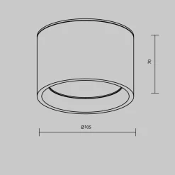 Lampa sufitowa Hydra (C090CL-10W3K-B) - Maytoni