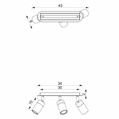 Lampa sufitowa JOKER GREEN/GOLD 3xGU10 (MLP7719) - Milagro