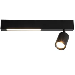 Lampa Sufitowa Magnet 9W+1xGU10 3000/4000K Czarny (ML1130) - Milagro