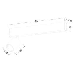 Lampa Sufitowa Magnet 9W+1xGU10 3000/4000K Czarny (ML1130) - Milagro