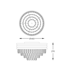 Lampa Sufitowa NAICA Kol. Srebrny (C0525-05A-V6B5) - Zuma Line