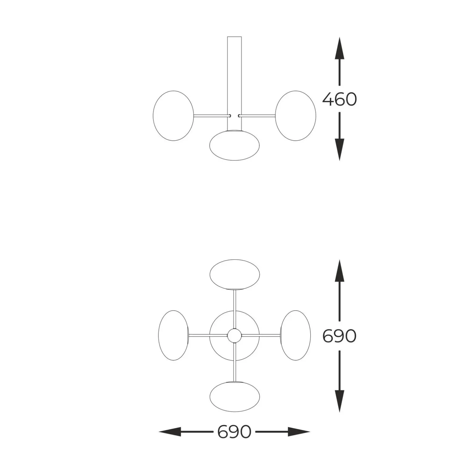 Lampa sufitowa OMI złota (1199) - Zuma Line