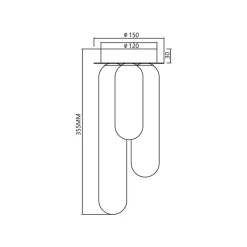 Lampa sufitowa PAX BLACK 3 (ML0339) - Milagro
