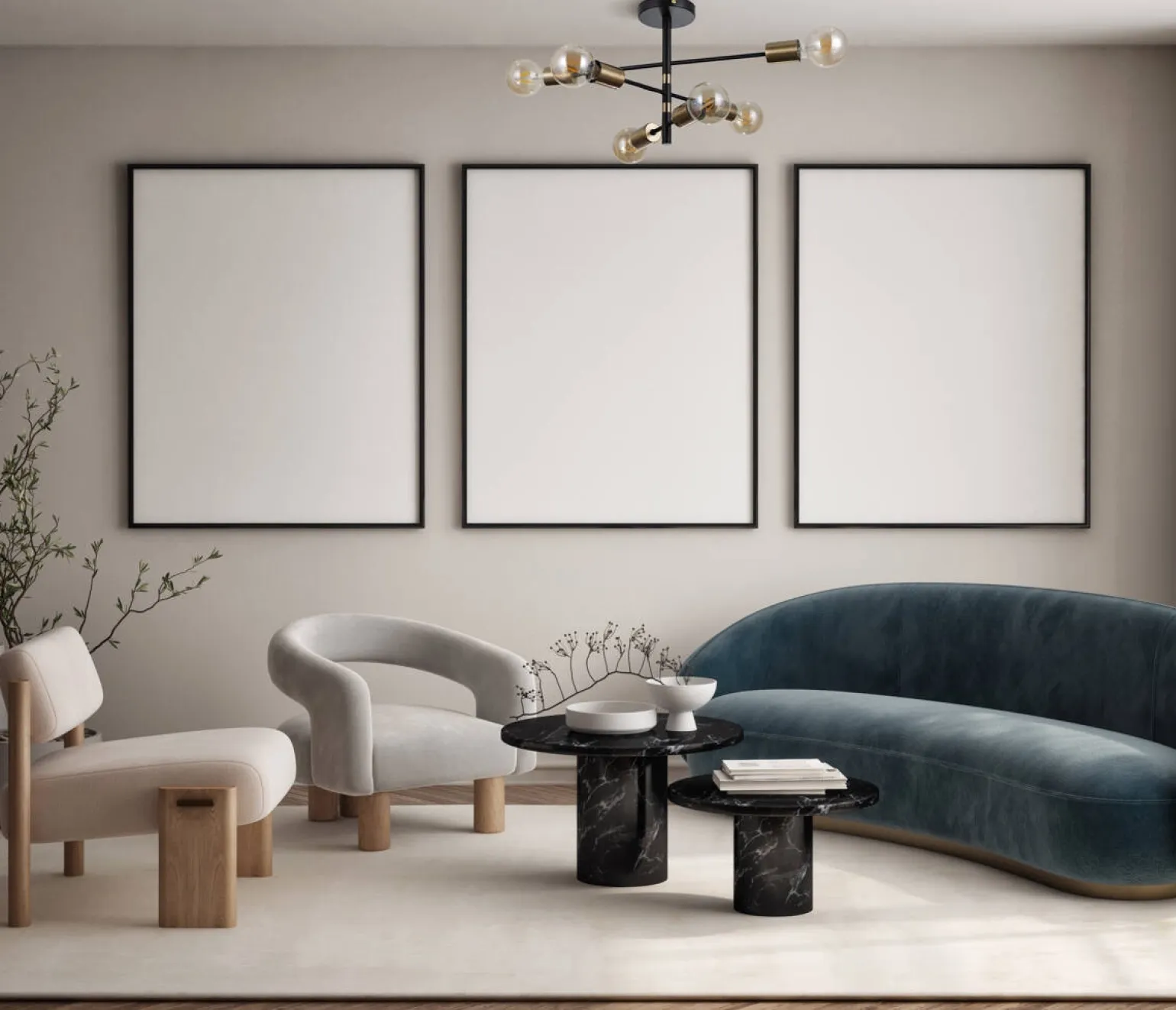 Lampa sufitowa Piansi 6 (PND-4025-6-BL-HBR) - Italux