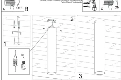 Lampa sufitowa Plafon LAGOS 30 czarny (SL.0436) - Sollux