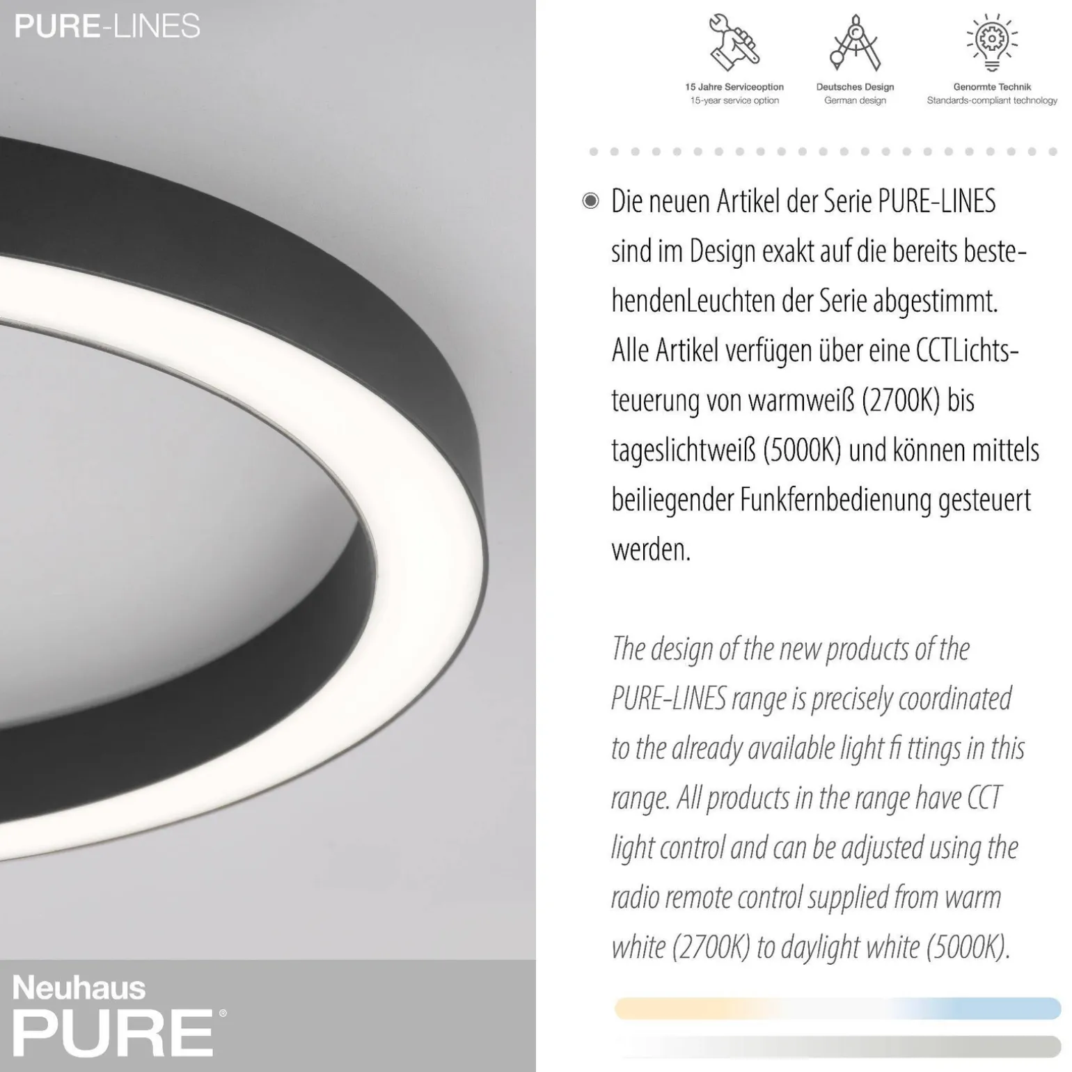 Lampa sufitowa PURE-LINES (6309-13) - Paul Neuhaus