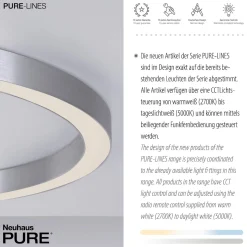 Lampa sufitowa PURE-LINES, ALUMINIUM (6306-95) - Paul Neuhaus