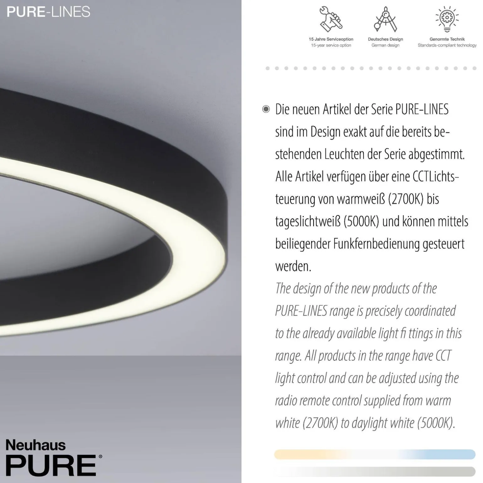 Lampa sufitowa PURE-LINES (6306-13) - Paul Neuhaus