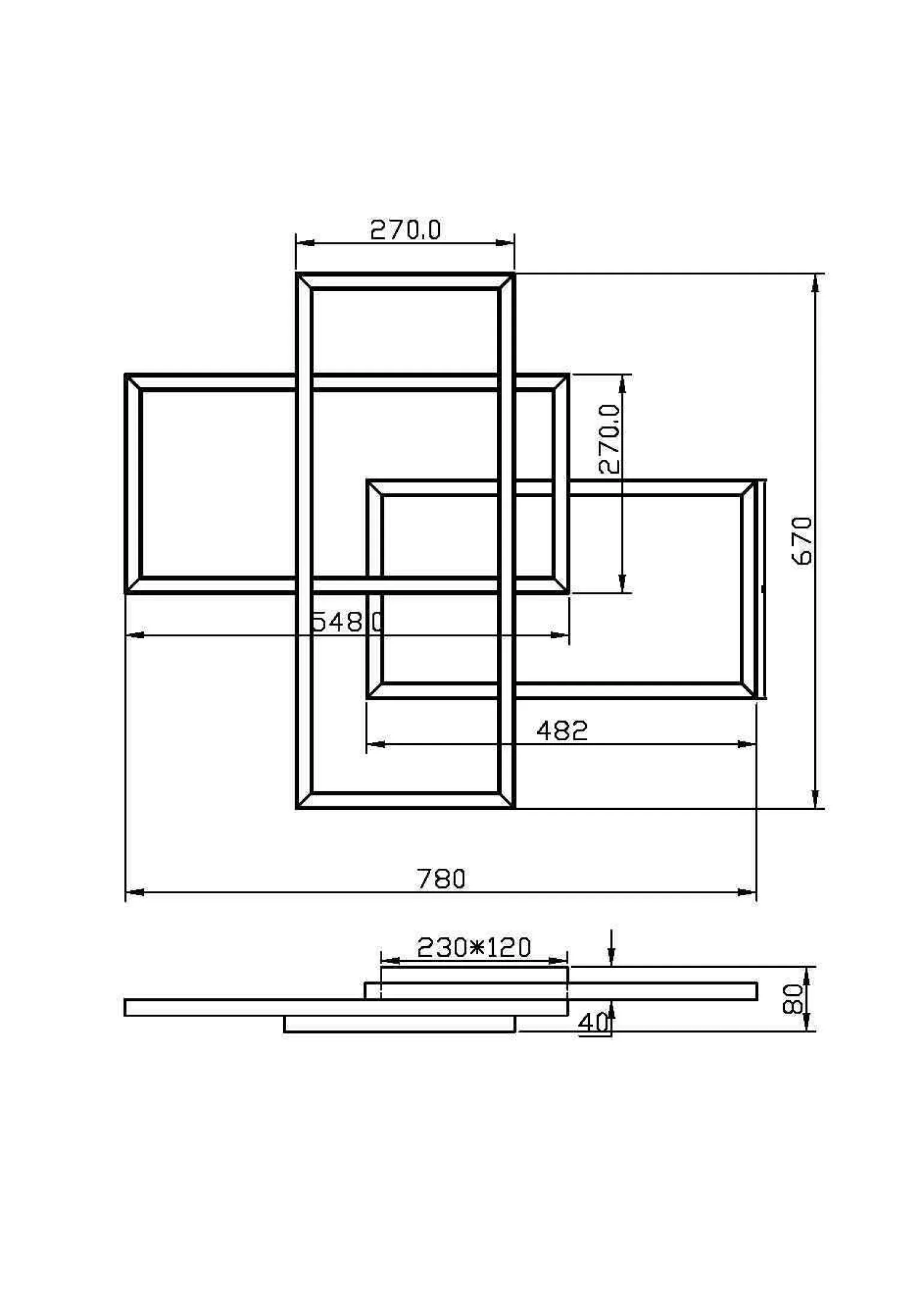 Lampa sufitowa Rida (MOD015CL-L80WK) - Maytoni