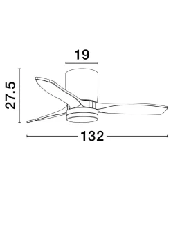 Lampa sufitowa z wiatrakiem GUARAYOS (LE44965) - Luces Exclusivas