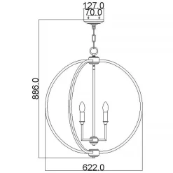 Lampa wisząca Corinne (FE-CORINNE-6P-L) - Elstead Lighting