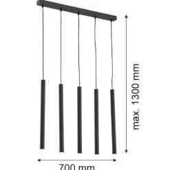 Lampa wisząca 5 pł. ETNA PLUS (2137) - Argon