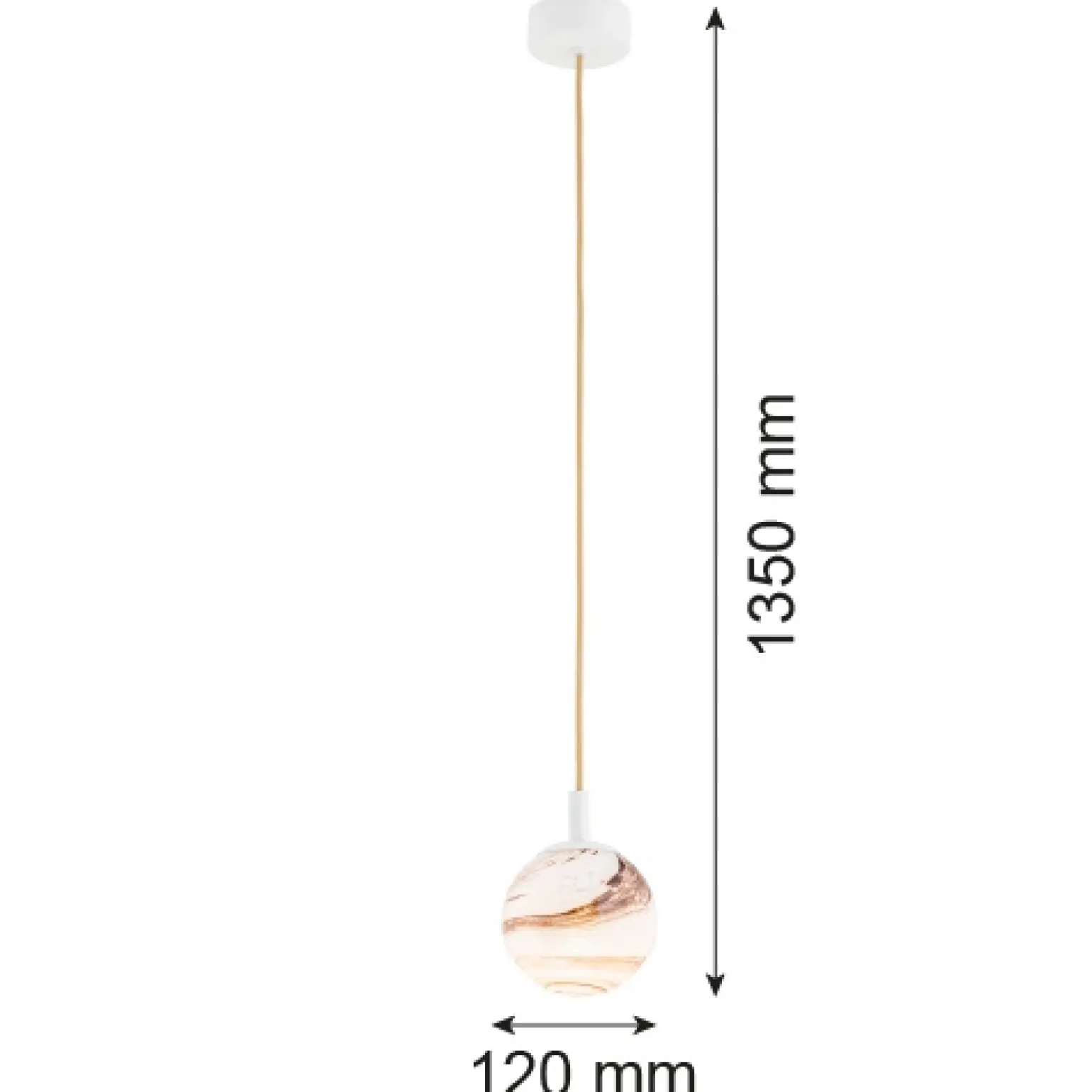 Lampa wisząca 1 pł., mała ALMIROS (8451) - Argon