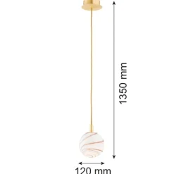 Lampa wisząca 1 pł., mała ALMIROS (8450) - Argon