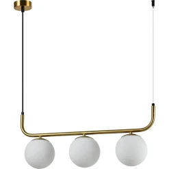 Lampa wisząca Alisa 3 złota/biała (LP-005/3L GD) - Light Prestige