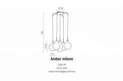 Lampa wisząca Amber Milano AZZARDO (AZ3076)